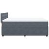 vidaXL Box Spring Bed with Mattress Dark Grey Double Velvet