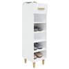 vidaXL Shoe Cabinet White 30x35x105 cm Engineered Wood