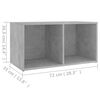 vidaXL TV Cabinet Concrete Grey 72x35x36.5 cm Engineered Wood