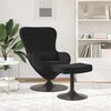 vidaXL Egg Chair with Footstool Black Velvet