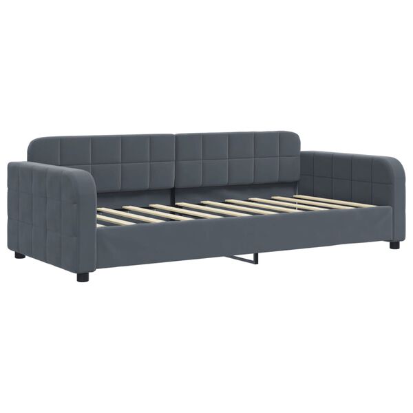 vidaXL Day Bed without Mattress Dark Grey 90x190 cm Velvet