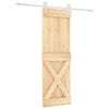 vidaXL Sliding Door 70 x 210 cm Solid Pine Wood (Untreated)