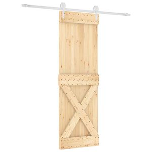 vidaXL Sliding Door 70 x 210 cm Solid Pine Wood (Untreated)