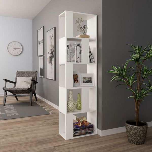 vidaXL Book Cabinet/Room Divider White 45x24x159 cm Engineered Wood