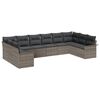 vidaXL Garden Sofa Set with Storage 10 pcs Grey Poly Rattan
