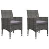 vidaXL 3 Piece Garden Dining Set Grey