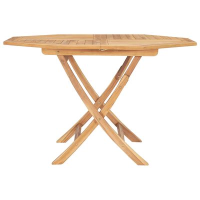 vidaXL Folding Garden Table 120x120x75 cm Solid Teak Wood