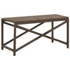 vidaXL Bench | Brown | PE (polyethylene) rattan, Powder-coated steel