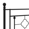 vidaXL Metal Headboard Black 90 cm