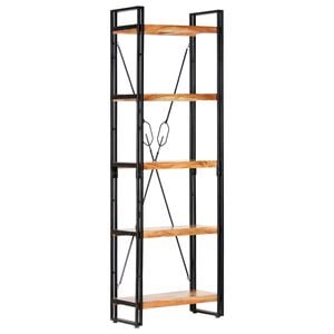 vidaXL 5-Tier Bookcase 60x30x180 cm Solid Acacia Wood