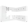 vidaXL 14 Piece Kitchen Cabinet Set Lucca White Engineered Wood