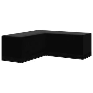 vidaXL Garden Furniture Cover | Black | Polyethylene and Aluminium