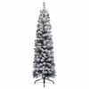 vidaXL Slim Artificial Pre-lit Christmas Tree with Ball Set Green 150 cm