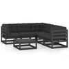 vidaXL 6 Piece Garden Lounge Set with Cushions Solid Pinewood