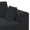 vidaXL Velvet Sofa with Cushion Black 208 cm Velvet