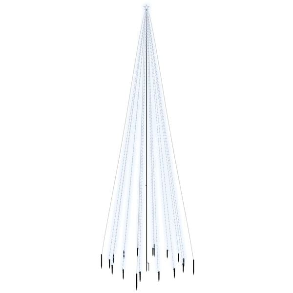 vidaXL Christmas Tree with Spike Cold White 1134 LEDs 800 cm