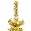 vidaXL Slim Artificial Half Christmas Tree with Stand Gold 210 cm