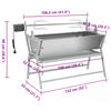 Iron and Stainless Steel BBQ Rotisserie Spit