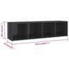 vidaXL 5 Piece TV Cabinet Set High Gloss Grey Engineered Wood