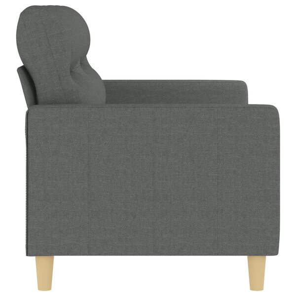 vidaXL 2-Seater Sofa Dark Grey 140 cm Fabric