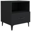 vidaXL Bedside Cabinet Black Engineered Wood