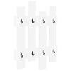 vidaXL Wall-Mounted Coat Rack Wall-Mounted White 60 x 3 x 82 cm
