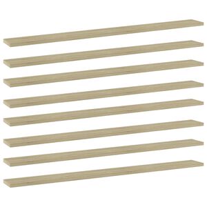 vidaXL Bookshelf Boards 8 pcs Sonoma Oak 100x10x1.5 cm Engineered Wood