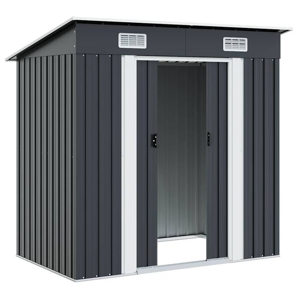 vidaXL Garden Shed Anthracite Steel