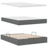 vidaXL Storage Bed with Mattress Dark Grey 137 x 190 cm Faux Leather