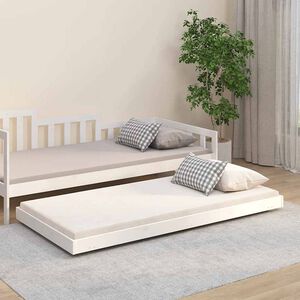 vidaXL Bed Frame without Mattress White 90x190 cm Solid Wood Pine