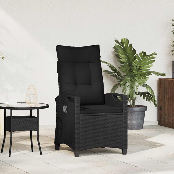 vidaXL Reclining Garden Chairs Black 56 x 60 x 112 cm
