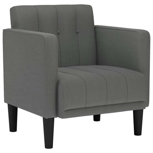 vidaXL Sofa Chair with Armrests Dark Grey 53 cm Fabric