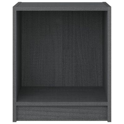vidaXL Bedside Cabinet Grey 35.5x33.5x41.5 cm Solid Pinewood