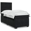 vidaXL Box Spring Bed with Mattress Black King Single Velvet