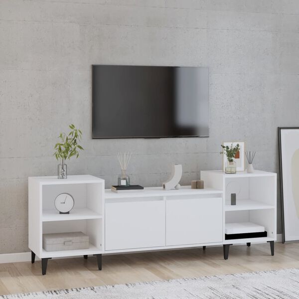 vidaXL TV Cabinet White 160x35x55 cm Engineered Wood