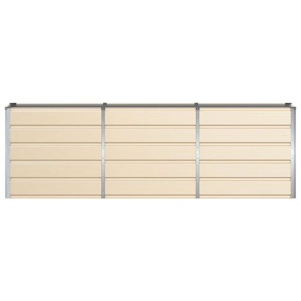 vidaXL Planter Ivory 240 x 40 x 75 cm Steel