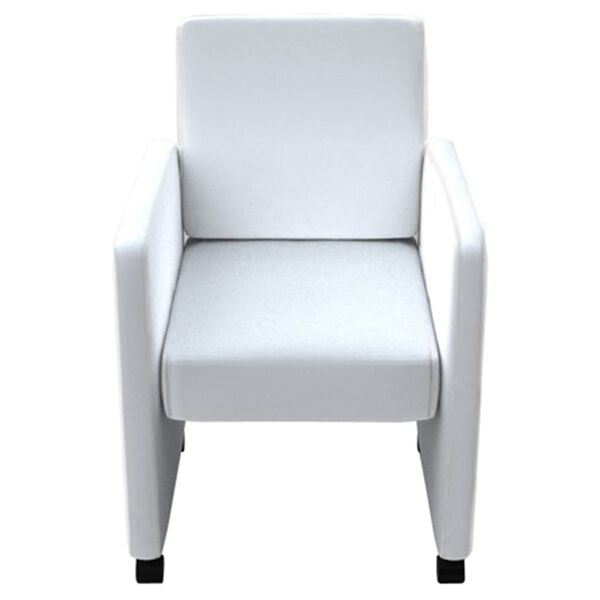 vidaXL Dining Chairs 6 pcs White Faux Leather