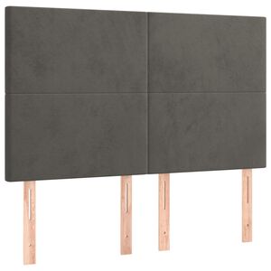 vidaXL Headboard Dark Grey 144x5x118/128 cm Velvet