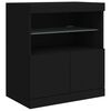 vidaXL Sideboard with LED Lights Black 142.5x37x67 cm