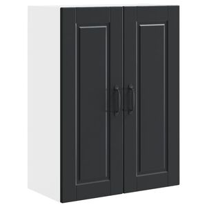 vidaXL Wall Cabinet PORTO Black 60 x 31 x 80 cm Engineered Wood