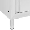 vidaXL Commercial Kitchen Sink Cabinet 60x60x96 cm Stainless Steel