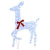 vidaXL Reindeer Family 3 pcs Cold white 68 x 26 x 127 cm Fabric