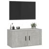 vidaXL Wall Mounted TV Cabinet Concrete Grey 80x34.5x40 cm