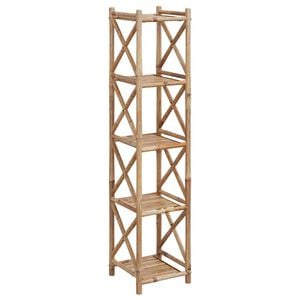 vidaXL 5-Tier Square Bamboo Shelf