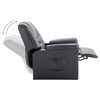 vidaXL Reclining Chair Grey Faux Leather