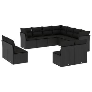 vidaXL Garden Sofa Set | Black