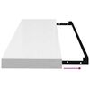 vidaXL Floating Wall Shelves 4 pcs High Gloss White 80x23.5x3.8 cm MDF