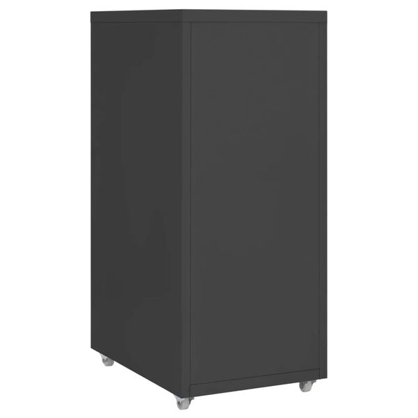 vidaXL Mobile File Cabinet Anthracite 28x41x69 cm Metal