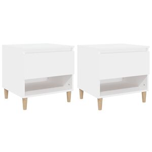 vidaXL Bedside Tables 2 pcs White 50x46x50 Engineered Wood