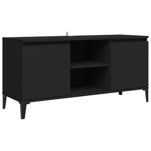 vidaXL TV Cabinet | Black | Engineered wood | Medium | TV Cabinet | Rectangular